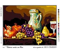 Generico Kit de bordado de medio punto de cruz, tela preimpresa, 60 x 30 cm, juego completo con hilos mouliné de algodón y aguja, multicolor (60 x 50 cm 032)