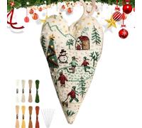 Genérico Kit De Bordado Para Adultos Principiantes Con De Corazón - Kit De Práctica - Arte Manual Completo Para Viaje Proyecto Decoración De Pared Fiesta Actividad Grupal Adolescentes Mayores
