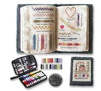 Genérico Kit de Bordado para Principiantes con Libro de Bordado: Libro de Costura + Kit de Bordado Completo, Guía Fácil de Aprender a Bordar para Adultos Principiantes, Ideal en Casa y Viaje