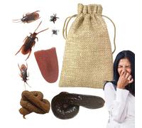 Generico Kit de bromas para niños, juego de 10 heces cómicas, gadget para bromas prácticas niños regalos ingeniosos heces realistas cucarachas para Halloween y principios de abril