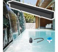 Genérico Kit de Cascada con tubería corrugada para Exteriores, Cascada Personalizada para Piscina Negra - 72 a 12 Fuente de jardín Accesorios de rociado de Montaje Empotrado Mejora tu Oasis al Aire l
