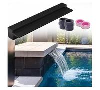 Genérico Kit de Cascada con Tubo Corrugado para Exteriores, Acero Inoxidable, 90 cm de Ancho. Cascada para Piscina con diseño Delgado y Empotrado para una fácil instalación. Decoración Duradera para