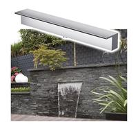 Genérico Kit de Cascada con Tubo Corrugado para Exteriores, Cascada de Acero Inoxidable para estanques de koi y Fuentes de jardín - Elemento acuático Exterior Duradero con Acabado Plateado de 12 pulg