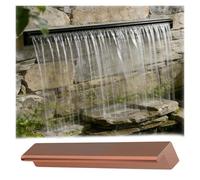 Genérico Kit de Cascada con Tubo Corrugado para Exteriores, (Cascada extralarga de 82" para Piscina y jardín - Kit de Cascada empotrada de Bronce de 52" para Estanque, Fuente Exterior y Elemento ACU