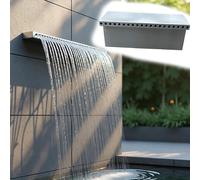 Genérico Kit de Cascada con Tubo Corrugado para Exteriores, Fuente de Cascada de Acero Inoxidable para jardín y Patio, Cascada de 60 cm, Fuente Decorativa para Piscina de Interior/Exterior, Elegante