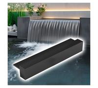 Genérico Kit de Cascada con Tubo Corrugado para Exteriores, Fuente de Cascada Negra de 60 cm para Piscinas elevadas - Elegante Elemento Decorativo para Patios, Jardines y estanques - Realce su Oasis