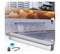 Genérico Kit de Cascada con Tubo Corrugado para Exteriores, (Fuente de Piscina Exterior y Cascada con Cascada para Estanque, Elemento de Agua para jardín, Patios y áreas residenciales, diseño de Mon