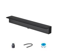 Genérico Kit de Cascada con Tubo Corrugado para Exteriores, Kit de Fuente con aspas de Acero Inoxidable - Cañón de 20 cm para Piscinas, Jardines y Fuentes de Agua al Aire Libre. Elegante Sistema de c