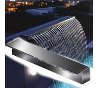 Genérico Kit de Cascada para estanques con tubería corrugada para estanques de jardín al Aire Libre, Cascada de Acero Inoxidable para estanques y Piscinas, Fuente de Pared Decorativa para jardín al a