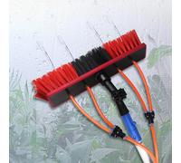 Genérico Kit de Cepillo telescópico con pértiga y alimentador de Agua para Limpiar Ventanas Exteriores y Paneles solares, Herramienta para Lavar vidrios de Autos con pértiga Extensible y Sistema de r