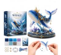 Genérico Kit De Cuentas De Bricolaje De Océano Mítico Para Principiantes, Lindo Juego De Manualidades De Bordado De Cuentas De Criatura Submarina, Kit De Fabricación De Animales Con Instrucciones(F)