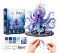 Genérico Kit De Cuentas De Bricolaje De Océano Mítico Para Principiantes, Lindo Juego De Manualidades De Bordado De Cuentas De Criatura Submarina, Kit De Fabricación De Animales Con Instrucciones(D)