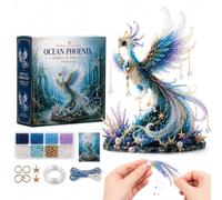 Genérico Kit De Cuentas De Bricolaje De Océano Mítico Para Principiantes, Lindo Juego De Manualidades De Bordado De Cuentas De Criatura Submarina, Kit De Fabricación De Animales Con Instrucciones(H)