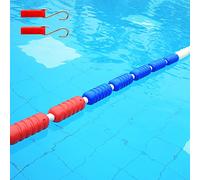 Genérico Kit de Cuerda divisoria para Piscina, 7 m, línea Flotante de Nailon con 2 Ganchos para una fácil instalación, Ideal para Dividir Zonas Profundas y Poco Profundas, Zonas peligrosas, Playas y