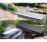 Genérico Kit de desagüe para Cascada con tubería corrugada para Exteriores, Kit de desagüe para Cascada de Acero Inoxidable para estanques Exteriores, Salida de Fuente en Cascada de 12, 22 y 24 pulga