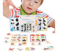 Genérico Kit De Entrenamiento De Percepción Visual: Cognitivo para Niños Pequeños, Tablero De Identificación De Siluetas, Accesorio De Aprendizaje Interactivo | Juego De Desarrollo Temprano para E