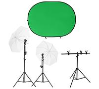 Genérico Kit de Estudio fotográfico con iluminación y Fondo,Cámaras y Objetivos,Fotografía,Iluminación y Estudio,Flashes e iluminaciones de Estudio,Negro,6.85 KG,3143951