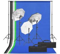 Genérico Kit de Estudio fotográfico con Set de Luces y Fondo,Cámaras y Objetivos,Fotografía,Iluminación y Estudio,Flashes e iluminaciones de estudio-3094730