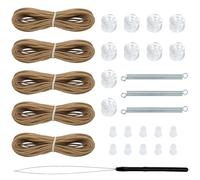 Generico Kit de fijación de cadena de cortina vertical para reparación de ventanas de repuesto, para remolques de viaje, campamento, marrón, Fare riferimento alla descrizione