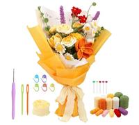 Genérico Kit de flores de crochet, conjunto de crochet de flor,Conjunto de inicio de crochet colorfulcolorful - Kit de arte y artesanía portátil, accesorios divertidos de tejido para mujeres, hombres