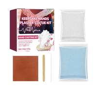 Generico Kit de fundición a mano - Juego para la realización de yeso, manualidades para huellas 3D, esculturas de recuerdo DIY | Parejas Regalo de boda Padres Abuelos Historia de amor aniversario