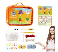 Genérico Kit de ganchillo para principiantes: aprende a ganchillo con diseños de animales fáciles | Juego de ganchillo completo para adultos y incluye instrucciones y herramientas de tejido.