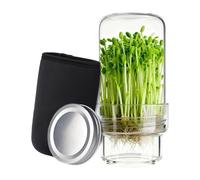 Genérico Kit de germinación con Tapa de germinación y Cubierta Opaca, Kit de Tarro de germinacións de Vidrio Reutilizable Premium de 26 oz para Cultivar Alfalfa de Frijol y brócoli