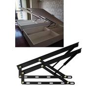 Genérico Kit de herrajes for Cama Plegable, Elevador hidráulico de Gas de Alta Resistencia, 1 par for Camas con almacenaje y sofás | Mecanismo de Muebles Plegable fácil de(Black,39.4in/100cm)