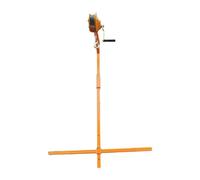 Genérico Kit de instalación de Aire Acondicionado Exterior: cabrestante Manual autoblocante, Cuerdas de 14,8 m, Capacidad de 150 kg, Perchas Plegables y Herramientas de elevación Esenciales para una
