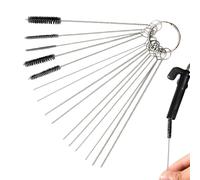 Generico Kit de Limpieza de Carburetor de Acero Inoxidable, Incluye 5 Cepillos y 10 Agujas de Limpieza, para Motor, Carburetor, Outboard Motor, ATV, Motorcycle