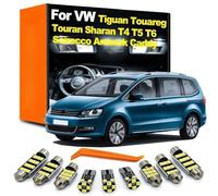 Genérico Kit de Luces de Techo Interiores con Bombillas LED para VW Volkswagen Tiguan Touareg Sharan Touran Caddy Scirocco T4 T5 T6, Accesorios para Coche.