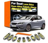 Genérico Kit de Luces Interiores LED para Seat León 1M 1P 5F Ibiza 6L 6J 6P Ateca Arona Exeo ST Altea MII Toledo Alhambra Córdoba