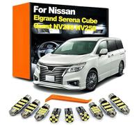 Genérico Kit de Luces LED Interiores para Nissan Cube Z11 Z12 Serena C25 C26 C27 Elgrand E50 E51 E52 Quest NV200 NV250 NV300 NV350 NV3500