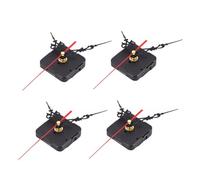 Genérico Kit de Mecanismo de Reloj de Punto de Cruz 4 Piezas Manecillas de Plástico Motor de Reloj de Cuarzo Silencioso y Componentes Duraderos para Reparación y Creación de Relojes