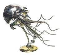 Genérico Kit de Modelo de Metal de Medusa Estilo Steampunk, Kit de Modelo Mecánico 3D de Medusa de Metal, Lámpara de Escritorio DIY con Luz Cálida Ajustable, Coleccionable para Exhibición