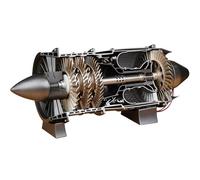 Genérico Kit de Motor turbofán WP-85 Que Funciona, más de 100 Piezas, Juguetes científicos mecánicos de Motor turborreactor de Combate para Montar: construye tu Propio Modelo de turbofán