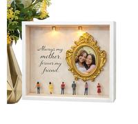 Genérico Kit de Museo Miniatura DIY - Marco de Fotos Retro con luz para Recuerdos,Silueta DIY,para Mamá, Abuela, Decoración del Hogar, Dormitorio, Sala de Estar, Oficina, Escuela, Recuerdo