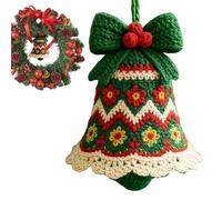 Genérico Kit de navideños crochet - Campa campana tejer con suministros hechos a mano para vinculación familiar, atención plena, decoraciones navideñas, maestros de arte, adolescentes y adultos