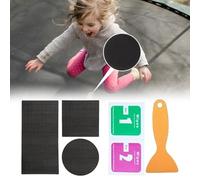 Genérico Kit de Parches para Trampolín,Parche Autoadhesivo Reparación Roturas | Cuadrado Rectangular 3 Formas Cintas,Reparación de Roturas y Daños en Colchonetas de Saltos