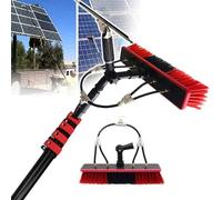 Genérico Kit de pértiga con Suministro de Agua de 3,6 a 11 m - Panel Solar y Cepillo para Limpiar Ventanas, Herramienta de riego Exterior eficiente para una Limpieza y Mantenimiento sin Esfuerzo, per