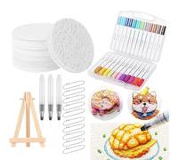 Genérico Kit de Pintura con Textura de Espuma Mágica, Pintura Inflable Mágica, Esponja para Lienzo de Dibujo 3D, Bolígrafos de Burbujas DI Y, Suministros de Arte