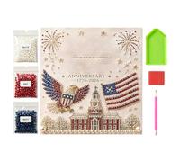 Generico Kit de pintura de perlas DIY - Bead Craft Art Decor | Patriotic 250th Pearl Art Kit | Ideal for Beginners Enthusiasts Bedroom Home Apartment Office Dorm Holiday