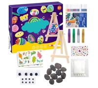 Genérico Kit De Pintura De Roca Para Niños Que En La Oscuridad - Juego De Arte De Pintra De Piedra | Juego De Pintura De Piedras Para Niños, Adolescentes, Recuerdos De, Pinturas De Piedras Artes
