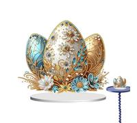 Generico Kit de pintura para adultos - ABS 23,8 x 19 cm | Hecho a mano Egg Tabletop Gem Art Craft | Special Shape Rhinestone Easter Crystal Painting Decor for Home Display And DIY Hobby Use