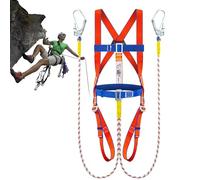 Generico Kit de protección contra caídas, arnés de seguridad - Arnés de trabajo completo resistente, herramientas ergonómicas con cordón amortiguador, accesorios para actividades al aire libre