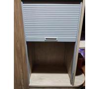 Genérico Kit de Puerta corredera a Medida para Armario de Cocina - Puerta Plegable para Armario, aparador y vestidor - Puerta Enrollable con Sistema de riel, Gris, 55x85cm (22x34)