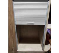 Genérico Kit de Puerta corredera a Medida para Armario de Cocina - Puerta Plegable para Armario, aparador y vestidor - Puerta Enrollable de Repuesto con Sistema de riel (Blanco, 40x105cm)