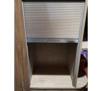 Genérico Kit de Puerta corredera a Medida para Armario de Cocina - Puerta Plegable para Armario y vestidor, Puerta Enrollable de Repuesto con Sistema de rieles, Color Plata, 85x60cm (34x24)
