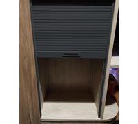 Genérico Kit de Puerta corredera Tipo persiana Personalizable para armarios de Cocina - Puerta Plegable para armarios y vestidores - Puerta Enrollable de Repuesto con Sistema de rieles (Neg
