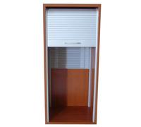 Genérico Kit de Puerta Enrollable Blanca para Armario de Cocina - Puerta Enrollable para aparador/Armario, Puerta corredera Plegable de plástico Que Ahorra Espacio (60x60 cm / 23,6x23,6 pul